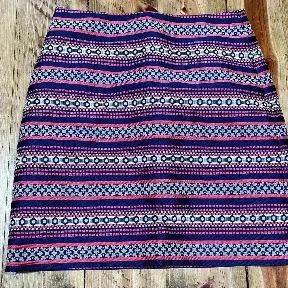Loft lined Mini petite zip back skirt